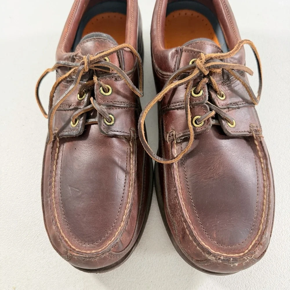 Timberland 3-Eye‎ Lug Brown Leather Boat Shoe Mens Size 13 M